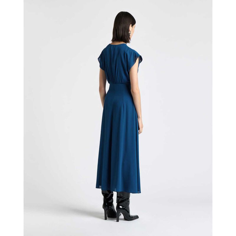 Cue Lapis Blue Soft Viscose Midi Dress image number 1